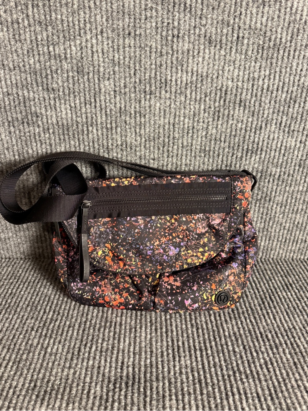 Lululemon Festival Crossbody Bag Flowerescent Multi Print Black 5L Rare